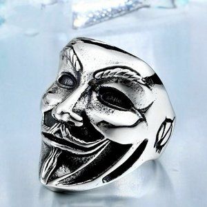 COPY - Guy Fawkes ,V for Vendetta men's ring, 11